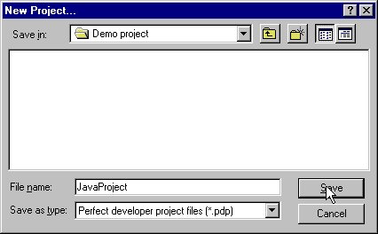 Setting the project filename